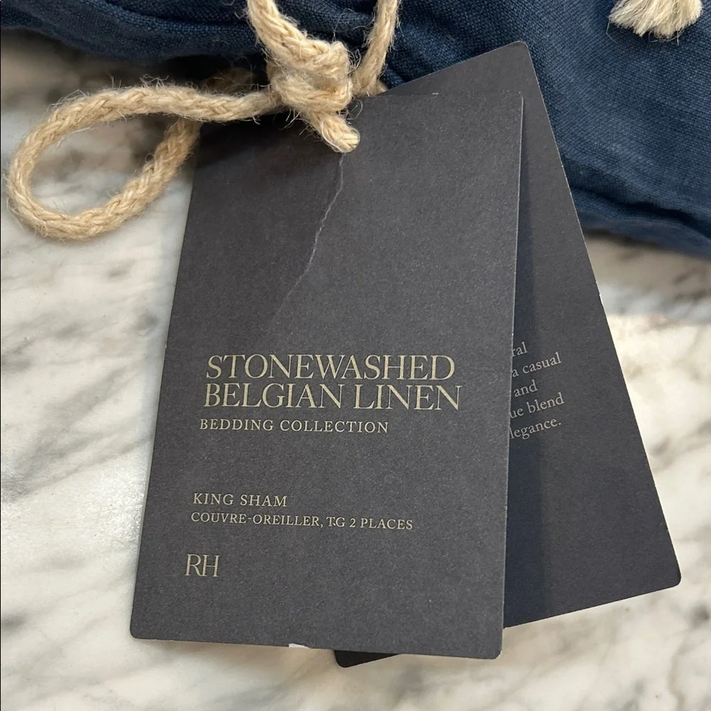 Restoration Hardware Stonewashed King Linen Sham